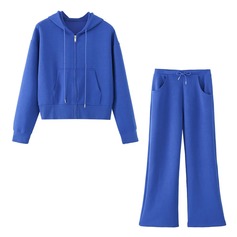 Damen Weite Lounge-Hose mit hohem Bund, Tunnelzug und Eingrifftaschen Nord Taschen