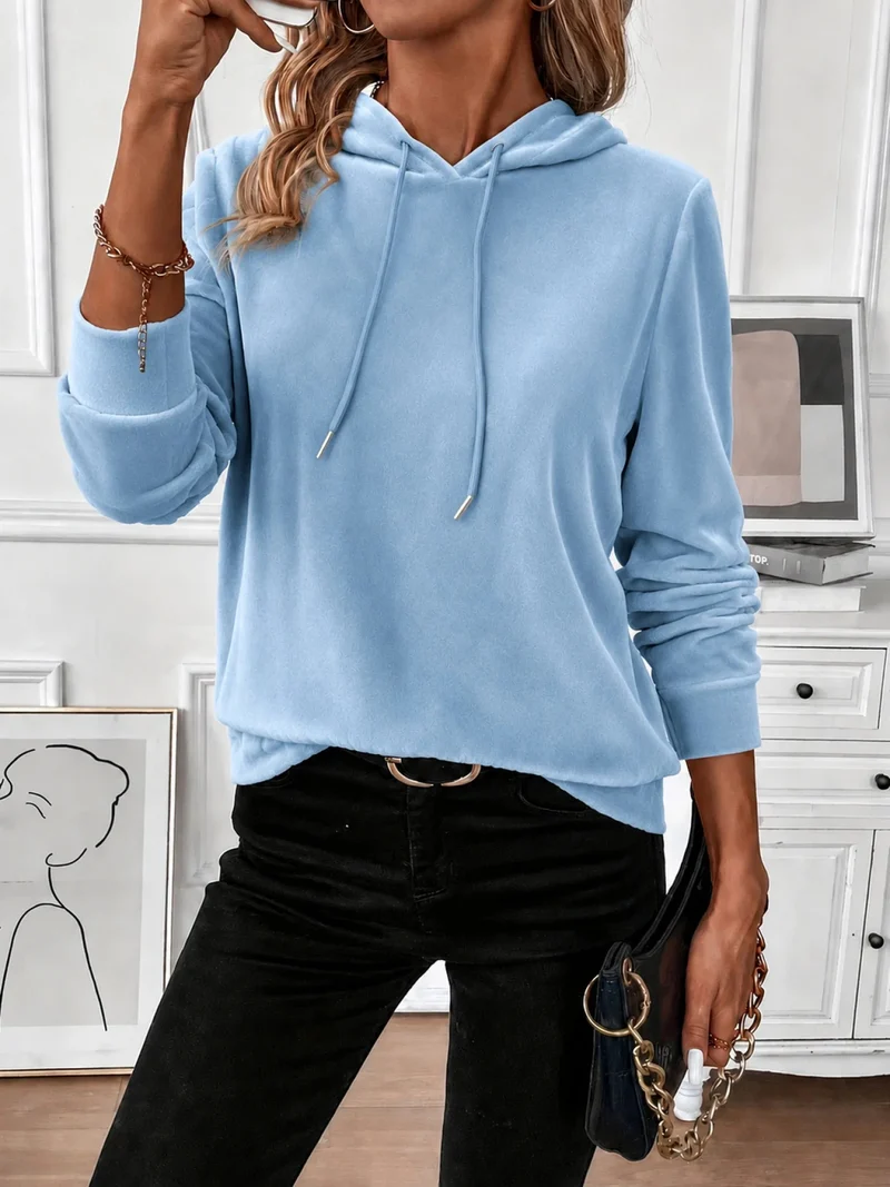Damen Fleece-Kapuzenpullover im Relaxed‑Fit mit Tunnelzug und weichem Innenfutter Nord Taschen