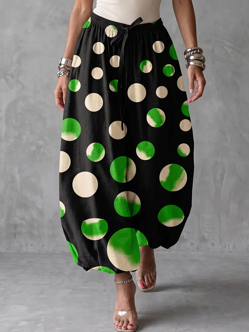 Damen Ballonhose mit breitem Gummibund und grafischem Print Nord Taschen