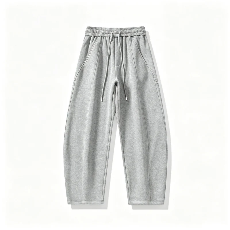 Damen Hochtaillierte Jogginghose im Sculpted‑Cut mit Teilungsnähten und Tunnelzug Nord Taschen
