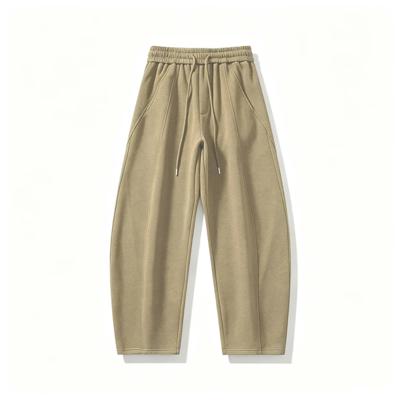 Damen Hochtaillierte Jogginghose im Sculpted‑Cut mit Teilungsnähten und Tunnelzug Nord Taschen