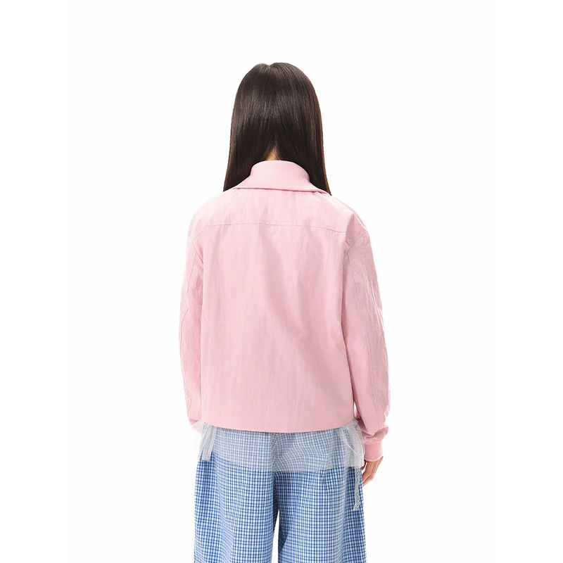 Damen Boxy-Blousonjacke mit hohem Stehkragen, elastischen Bündchen und Pattentaschen Nord Taschen