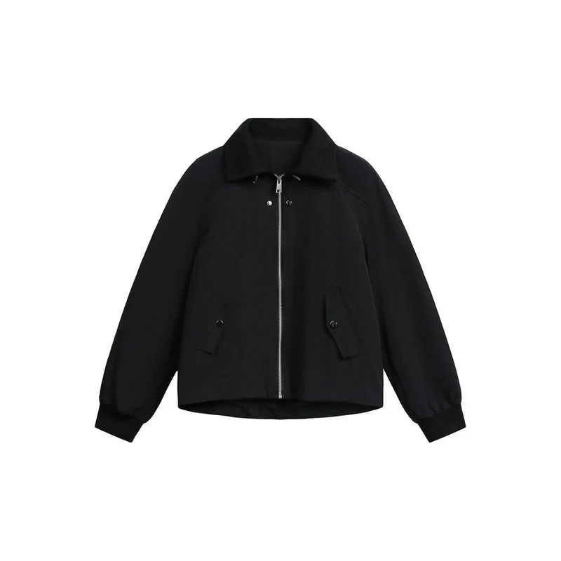 Damen Boxy-Blousonjacke mit hohem Stehkragen, elastischen Bündchen und Pattentaschen Nord Taschen