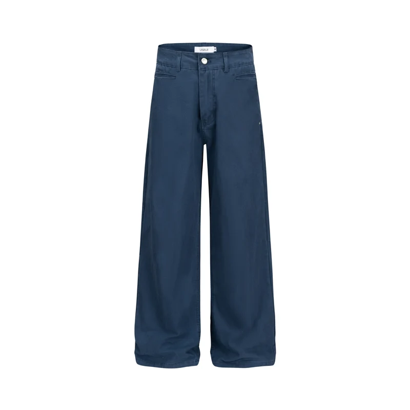 Damen Hochtaillierte Culotte‑Hose mit weitem Bein und minimalistischer Bundlösung Nord Taschen