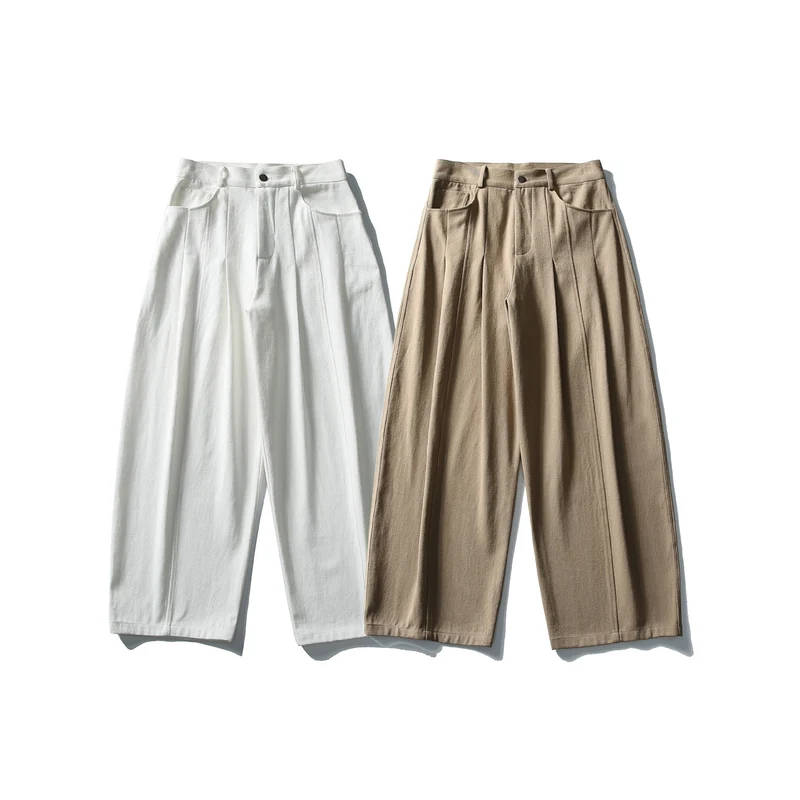 Damen Hochtaillierte Culotte-Hose mit sichtbarer Bügelfalte und weitem Cropped‑Bein Nord Taschen