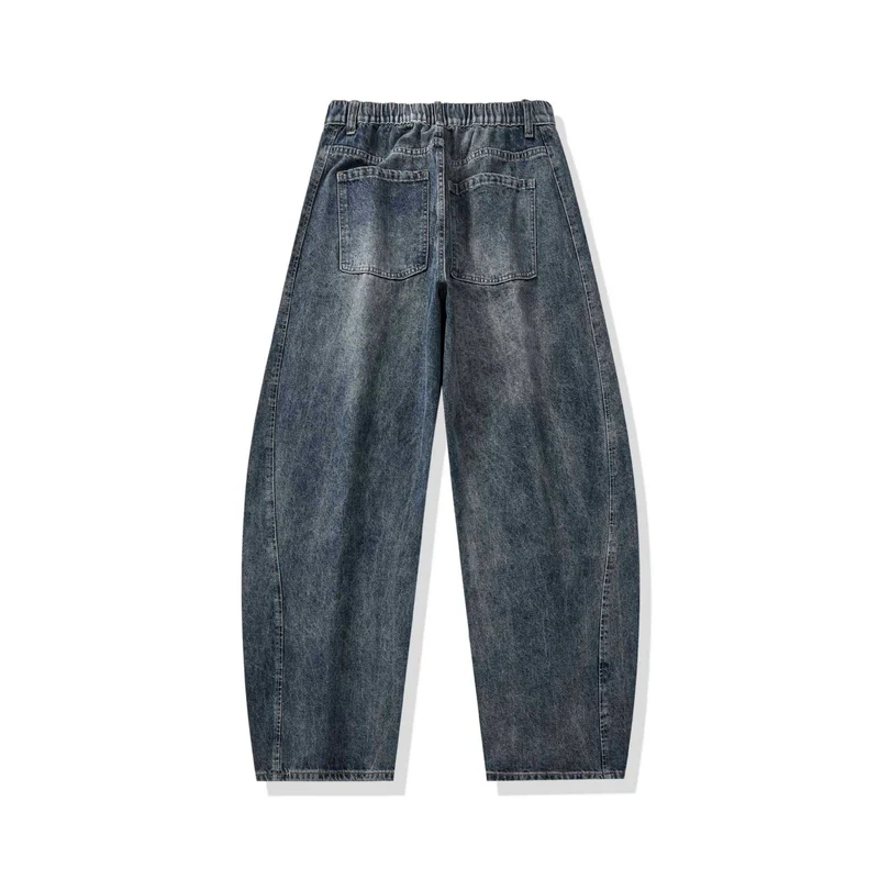 Damen Hochtaillierte Cropped-Jeans mit seitlichen Einsatznähten und weitem Bein Nord Taschen