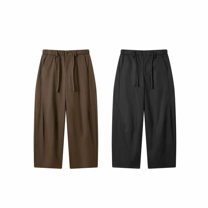 Damen Hochtaillierte Cropped-Hose mit elastischem Bund und markanten Teilungsnähten Nord Taschen