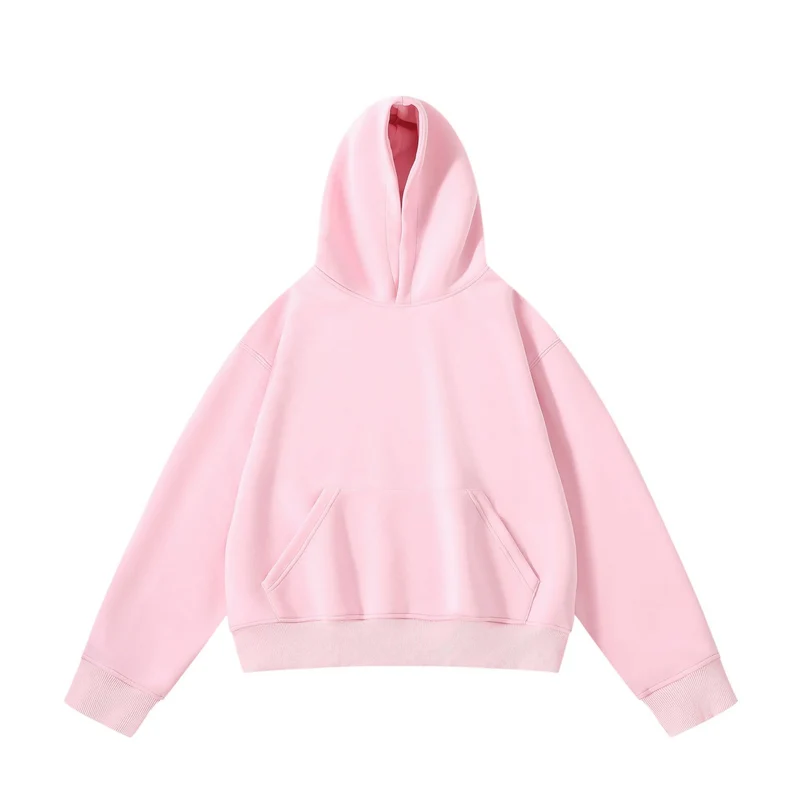 Unisex schwerer Oversize-Kapuzenpullover mit doppellagiger Kapuze Kängurutasche und breitem Rippbund Nord Taschen