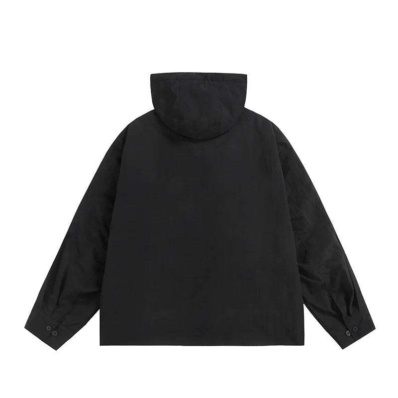Unisex Ultraleichte Packbare Kapuzenjacke im Boxy-Relax-Schnitt mit Zwei-Wege-Metallreißverschluss Nord Taschen