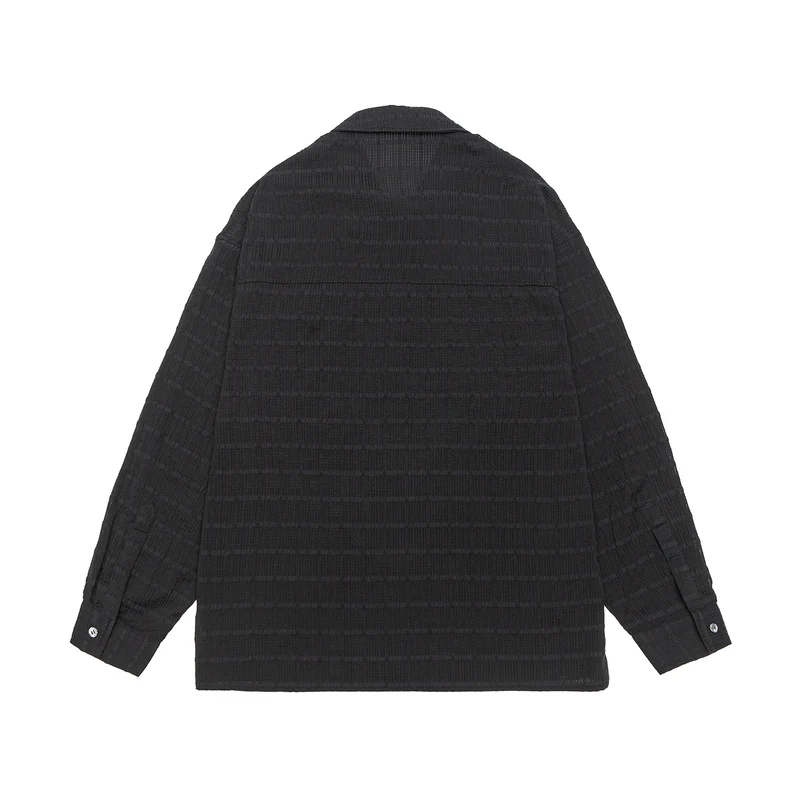 Unisex Texturierte Oversize‑Hemdjacke mit Brusttasche Nord Taschen