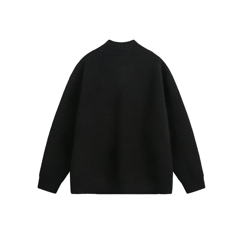 Unisex Strick-Zipjacke mit hohem Rippkragen und Oversize‑Schnitt Nord Taschen