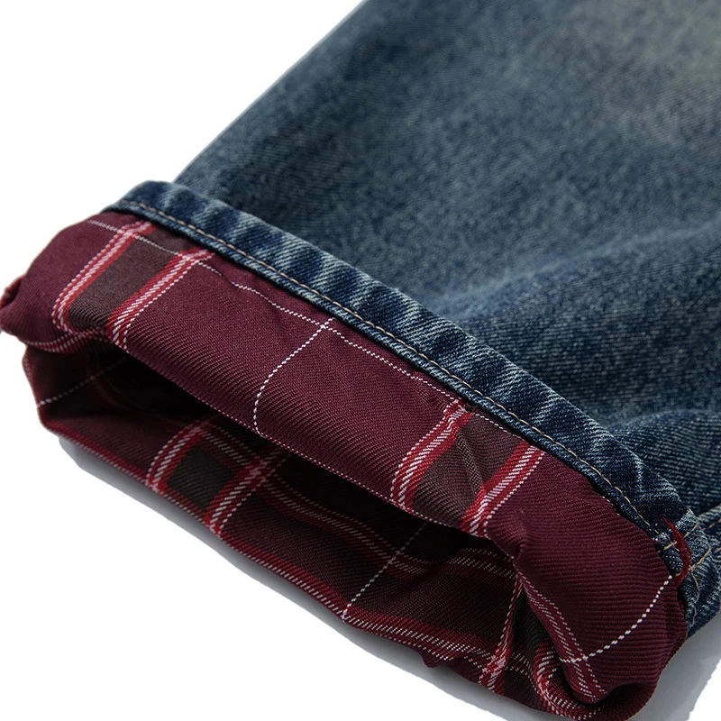 Damen Hochtaillierte Baggy-Jeans im Used‑Look mit Destroy‑Details und geradem Bein Nord Taschen