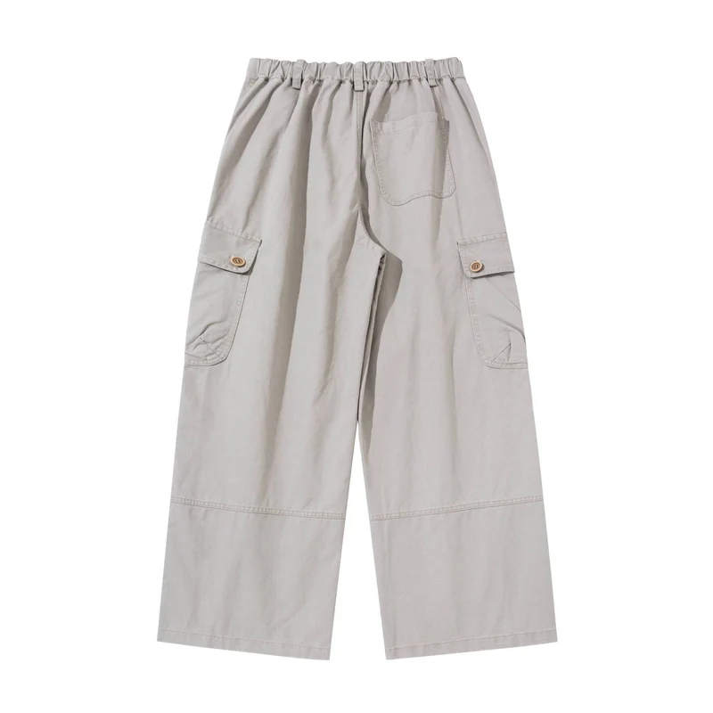 Damen hochgeschnittene Cargo‑Hose mit weitem Bein und Klappentaschen Nord Taschen