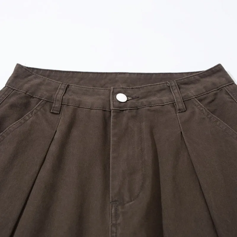 Damen Hochgeschnittene Cargo‑Culotte im Workwear‑Look mit Kellerfalten und Klappentaschen Nord Taschen