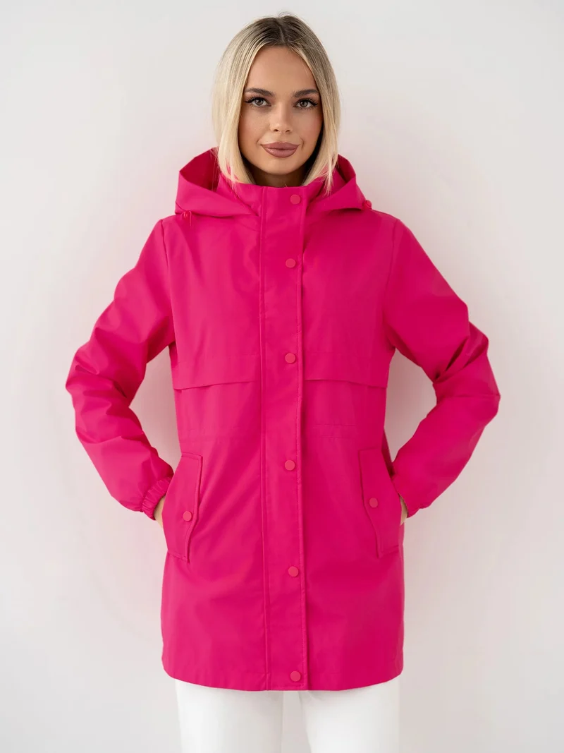 Damen wasserabweisende Kapuzenparka mit Kordelzugtaillierung und aufgesetzten Taschen Nord Taschen