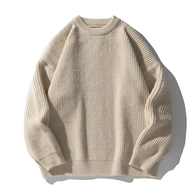 Unisex Oversize Grobstrickpullover mit Raglanärmeln und gerippten Bündchen Nord Taschen