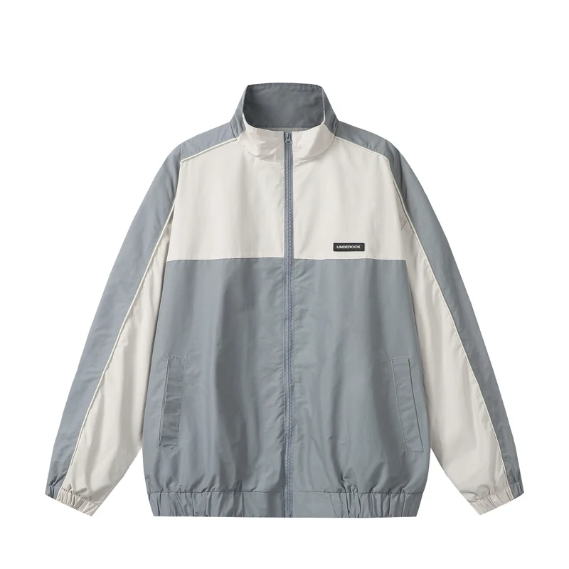 Unisex Sportive Colorblock-Trackjacke mit Stehkragen und durchgehendem Reißverschluss Nord Taschen