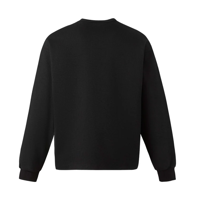 Unisex Oversize Sweatshirt mit kurzem Henley‑Placket und verschwommenem Grafikprint Nord Taschen