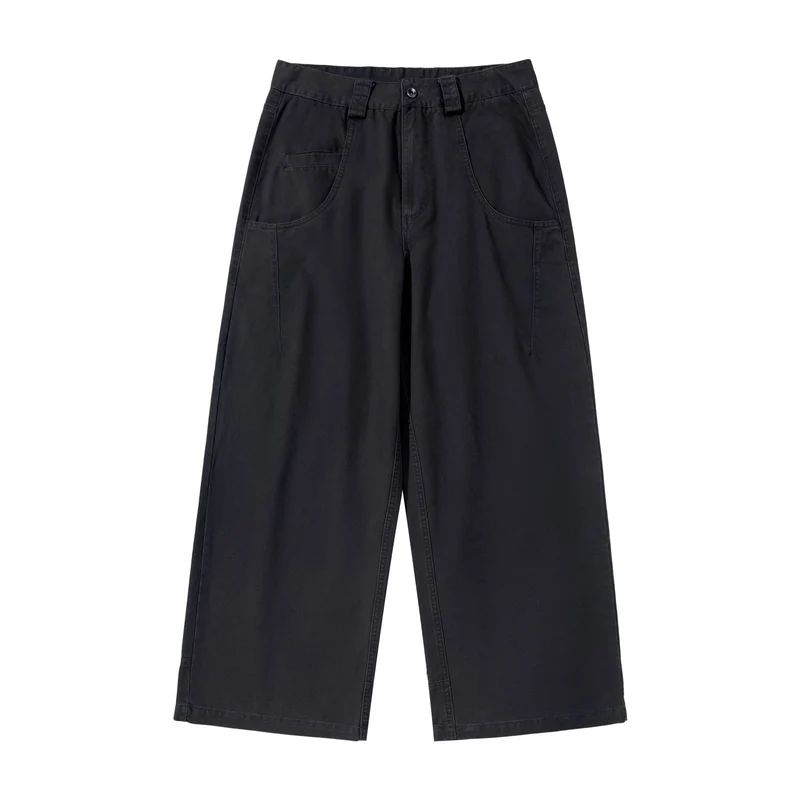 Damen High‑Waist Utility‑Culotte mit weitem Bein und aufgesetzten Taschen Nord Taschen