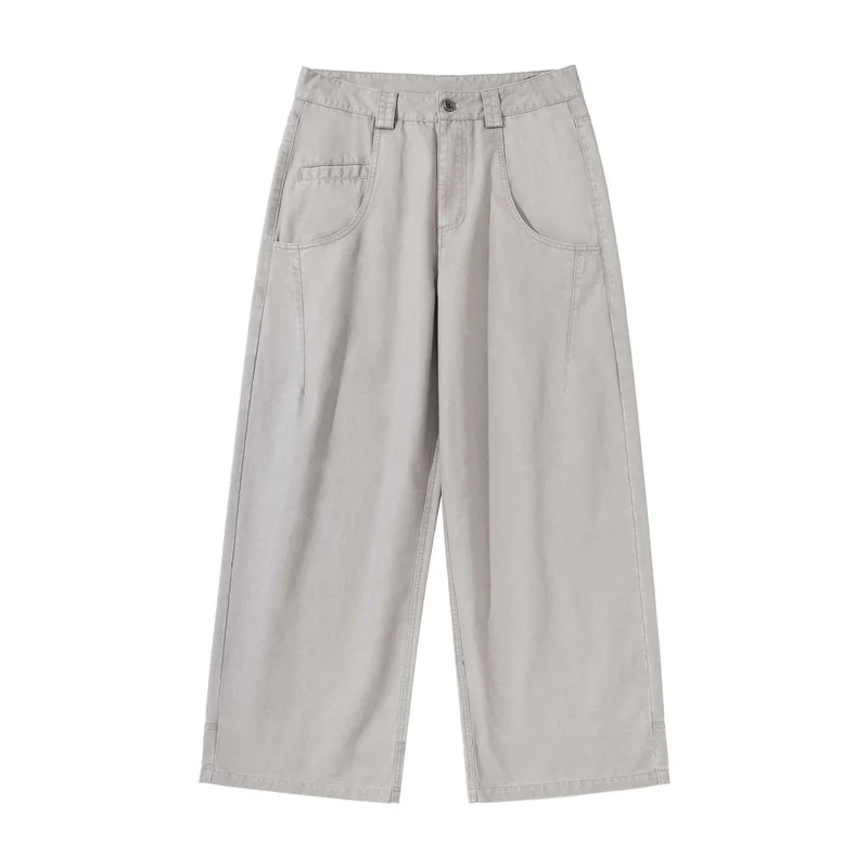 Damen High‑Waist Utility‑Culotte mit weitem Bein und aufgesetzten Taschen Nord Taschen