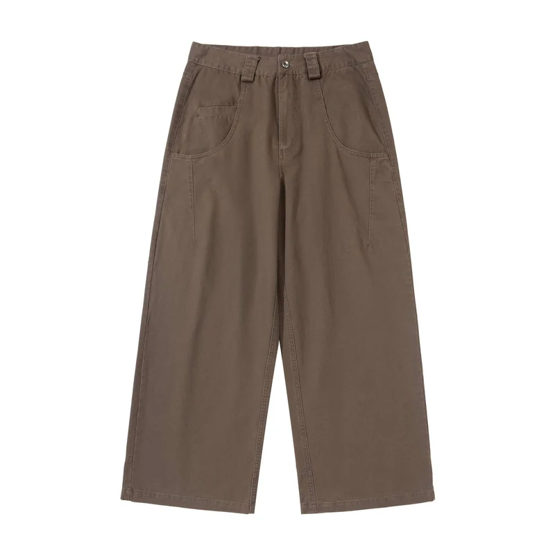 Damen High‑Waist Utility‑Culotte mit weitem Bein und aufgesetzten Taschen Nord Taschen