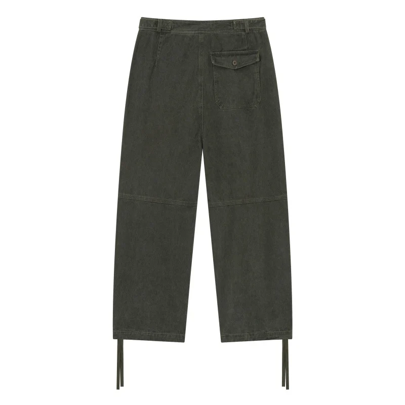 Damen High‑Waist Utility-Cargo-Hose mit geradem Bein, aufgesetzten Taschen und verstellbaren Saumbändern Nord Taschen