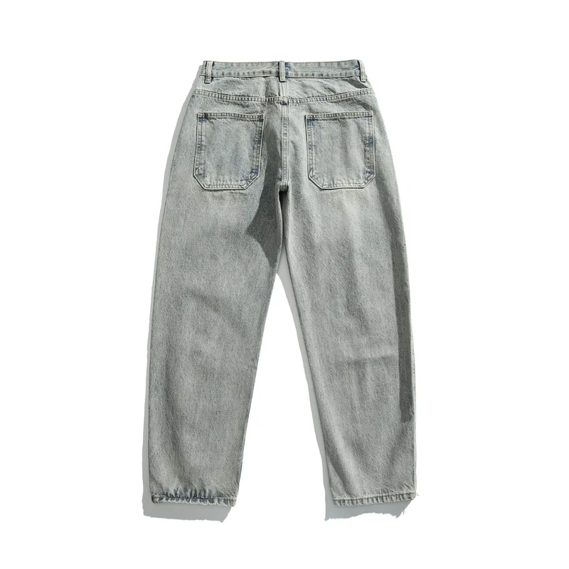 Damen High‑Waist Relaxed-Jeans mit Distressed-Details und tailliertem Knöchelabschluss Nord Taschen