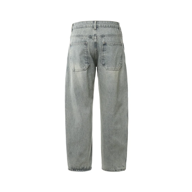 Damen High‑Waist Relaxed-Jeans mit Distressed-Details und tailliertem Knöchelabschluss Nord Taschen