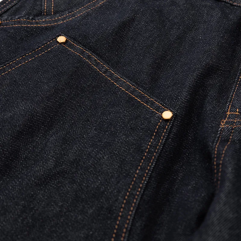 Damen High‑Waist kurzgeschnittene Jeans mit weitem Bein, Einsatznähten und Utility‑Taschen Nord Taschen