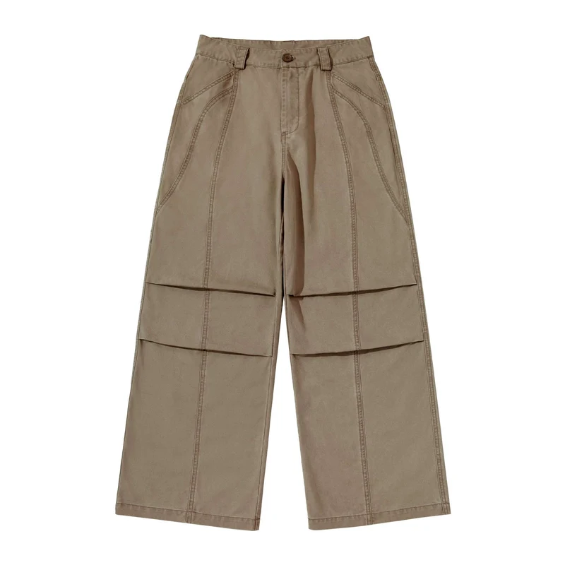 Damen High‑Waist Cargoculotte mit geraden Panelnähten Nord Taschen