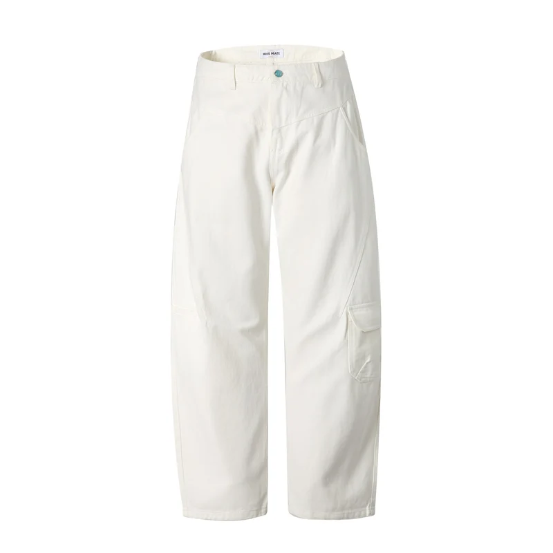 Damen High‑Waist Cargo‑Hose aus robustem Denim mit großen Pattentaschen Nord Taschen