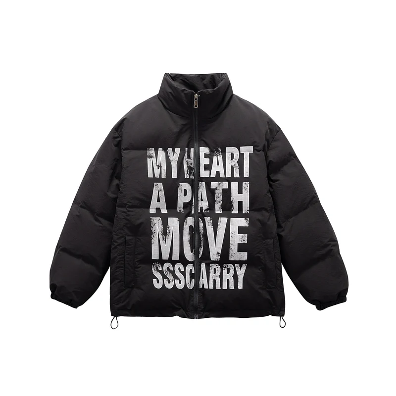 Unisex Oversize Steppjacke mit hohem Stehkragen und Statement-Print Nord Taschen