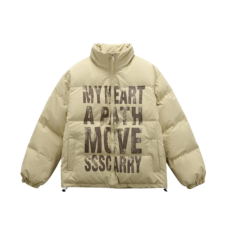 Unisex Oversize Steppjacke mit hohem Stehkragen und Statement-Print Nord Taschen