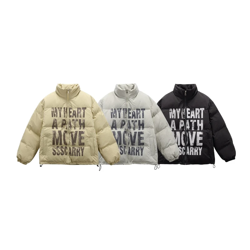 Unisex Oversize Steppjacke mit hohem Stehkragen und Statement-Print Nord Taschen