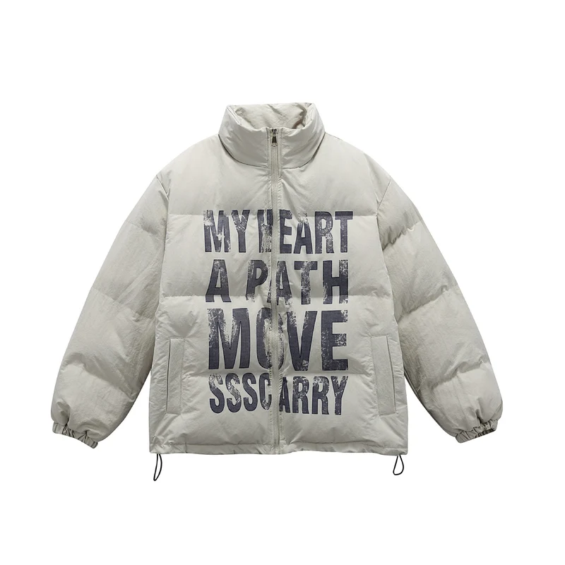 Unisex Oversize Steppjacke mit hohem Stehkragen und Statement-Print Nord Taschen