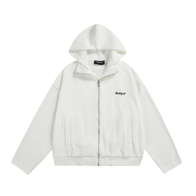 Unisex Oversize-Kapuzenjacke mit Zwei-Wege-Reißverschluss, geradem Saum und dezentem Logo-Emblem Nord Taschen