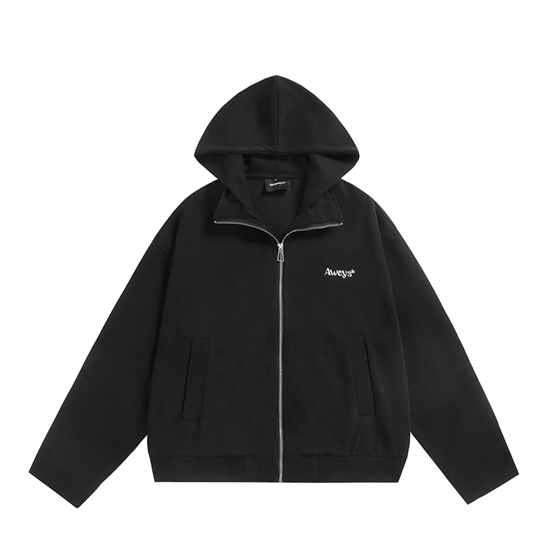 Unisex Oversize-Kapuzenjacke mit Zwei-Wege-Reißverschluss, geradem Saum und dezentem Logo-Emblem Nord Taschen