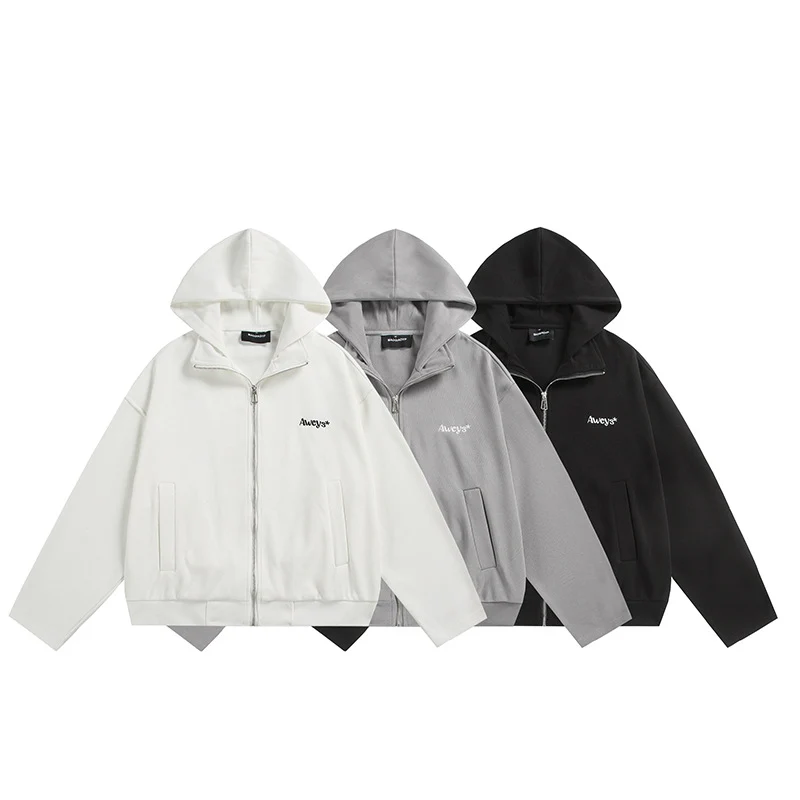 Unisex Oversize-Kapuzenjacke mit Zwei-Wege-Reißverschluss, geradem Saum und dezentem Logo-Emblem Nord Taschen