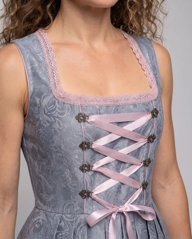 Dirndl Kleid für Damen mit floralen Applikationen und elegantem Taillengürtel Nord Taschen
