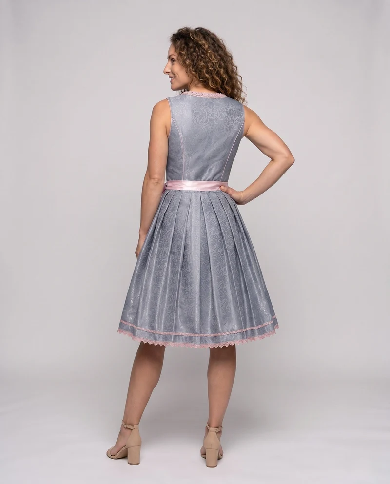 Dirndl Kleid für Damen mit floralen Applikationen und elegantem Taillengürtel Nord Taschen