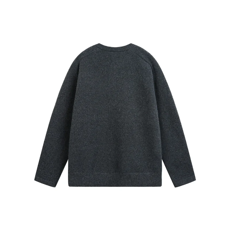 Damen Grobstrick-Henley-Pullover im Oversize-Schnitt mit Knopfleiste Nord Taschen