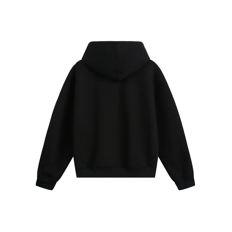 Unisex Oversize Kapuzen-Zipjacke mit Zwei-Wege-Reißverschluss und Statement-Print Nord Taschen