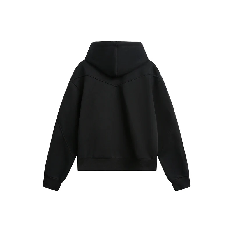 Unisex Oversize Kapuzen-Sweatjacke mit Zwei-Wege-Reißverschluss Nord Taschen