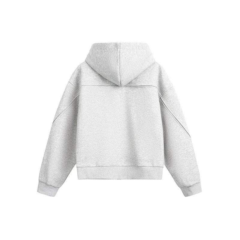 Unisex Oversize Kapuzen-Sweatjacke mit Reißverschluss und verdeckten Seitentaschen Nord Taschen