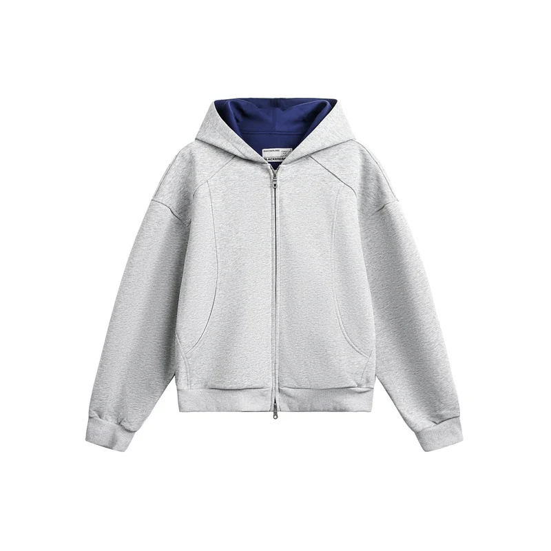 Unisex Oversize Kapuzen-Sweatjacke aus French-Terry mit Raglanärmeln und Zweiwegreißverschluss Nord Taschen