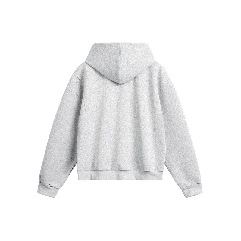 Unisex Oversize Kapuzen-Sweatjacke aus French-Terry mit Raglanärmeln und Zweiwegreißverschluss Nord Taschen