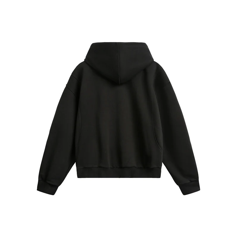 Unisex Oversize Kapuzen-Sweatjacke aus French-Terry mit Raglanärmeln und Zweiwegreißverschluss Nord Taschen
