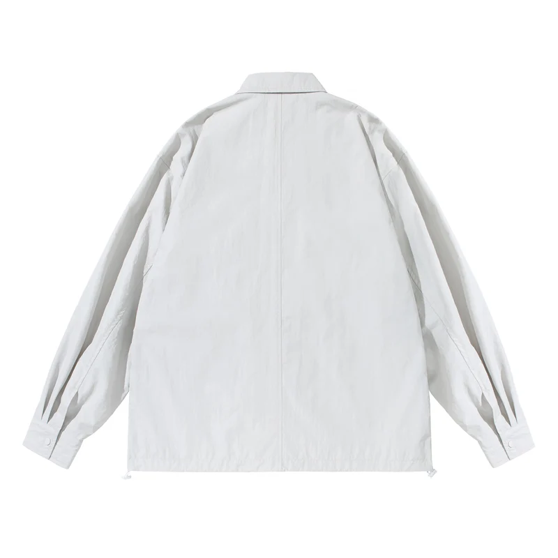 Unisex Oversize-Hemdjacke mit Druckknopfleiste und Pattentaschen Nord Taschen