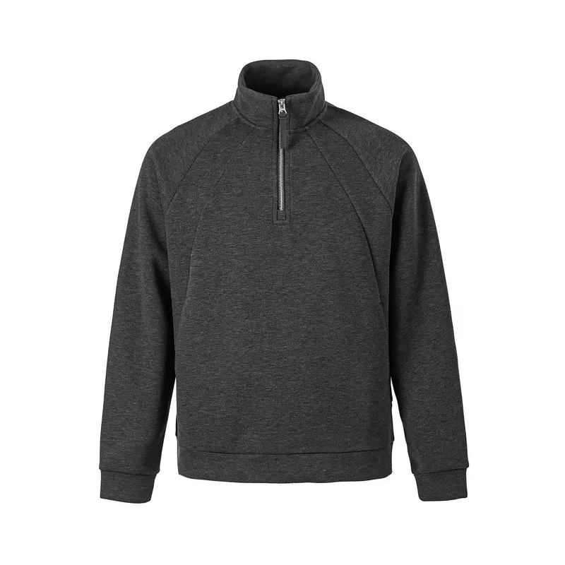 Unisex Halb‑Zip Oversize Sweatshirt mit Stehkragen und Raglanärmeln Nord Taschen