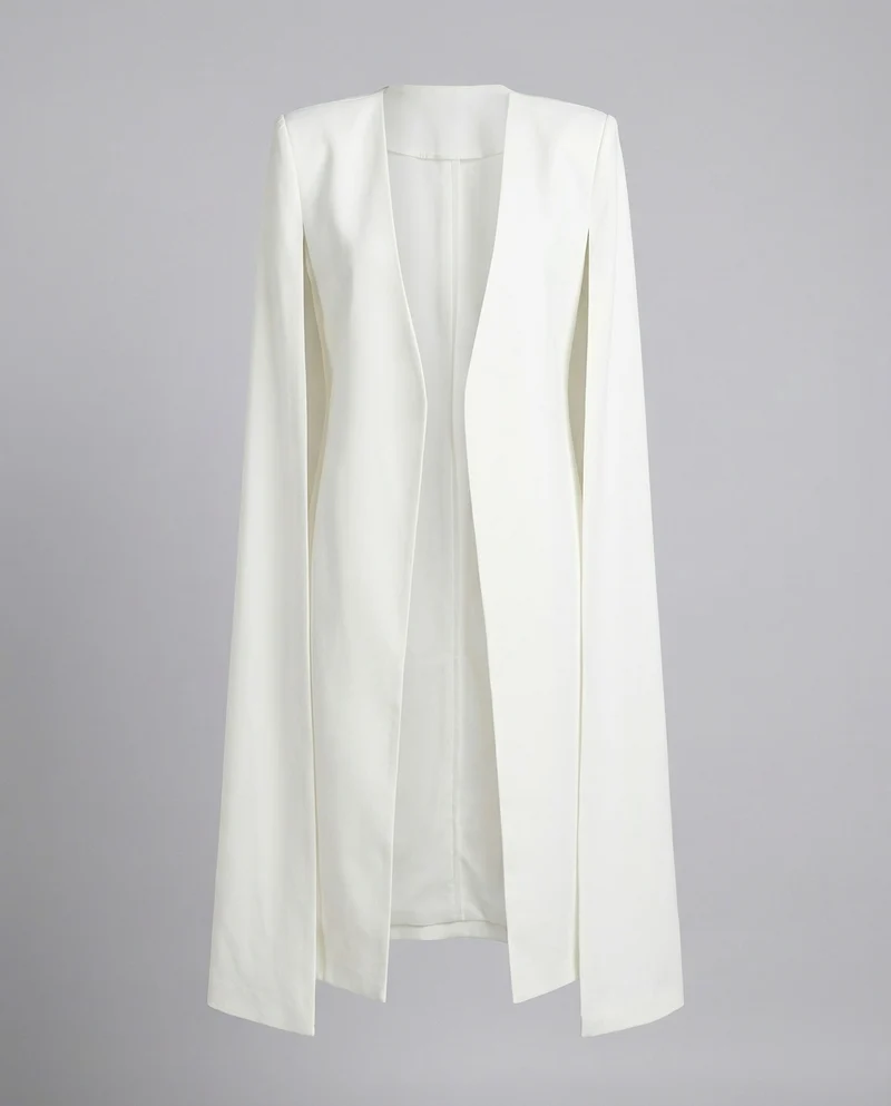 Damen lange Capejacke mit offener Vorderseite und taillierter Passform Nord Taschen